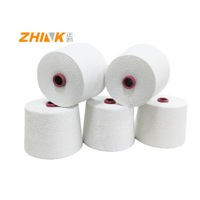 GRS bianco grezzo riciclato 100% filato di poliestere per maglieria e tessitura anello / Siro