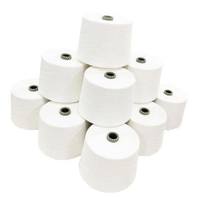 100% poliestere Ne45S Vortex Spun Filato bianco grezzo per maglieria e tessitura