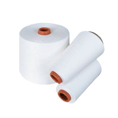 100% poliestere Ne45S Vortex Spun Filato bianco grezzo per maglieria e tessitura