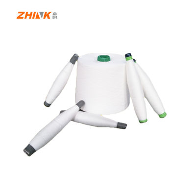 Poliestere/bamboo/ lana cationico Ne 25/1 Siro Filati compatti per tessitura e maglieria Bianco grezzo