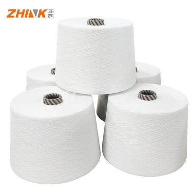 Poliestere/bamboo/ lana cationico Ne 25/1 Siro Filati compatti per tessitura e maglieria Bianco grezzo