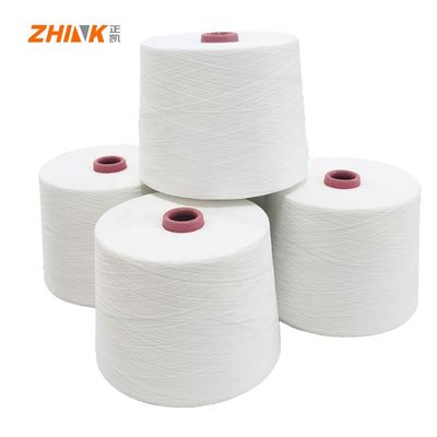 Poliestere/bamboo/ lana cationico Ne 25/1 Siro Filati compatti per tessitura e maglieria Bianco grezzo