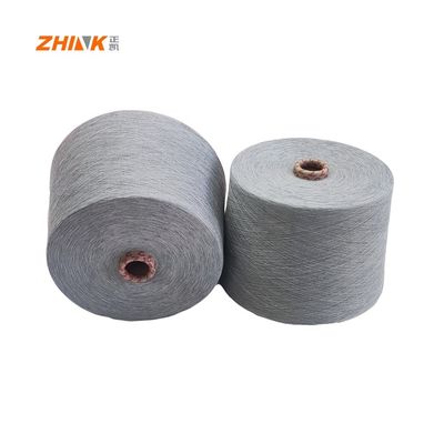 100% poliestere NE32/1 Anello Spun Filato per Tessitura / Maglieria Canapa Grigio morbido e liscio