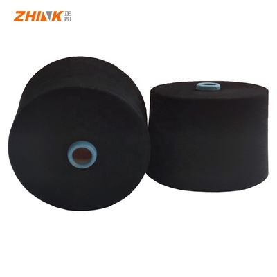 19 Forza Poliestere NE40/1 Anello Spun Filati per Tessitura / Maglieria in Nero Speciale